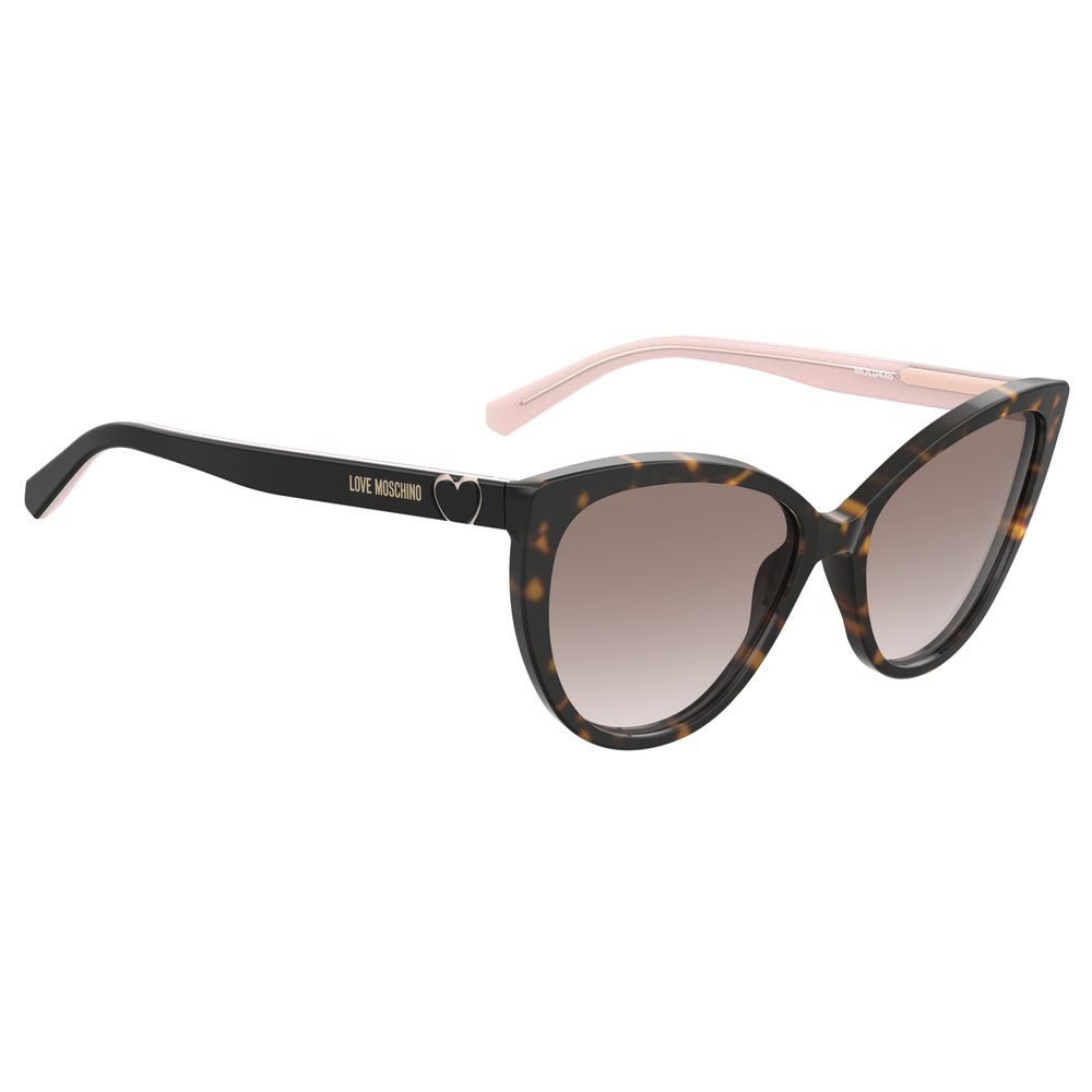 Love Moschino Braune Acetat-Sonnenbrille