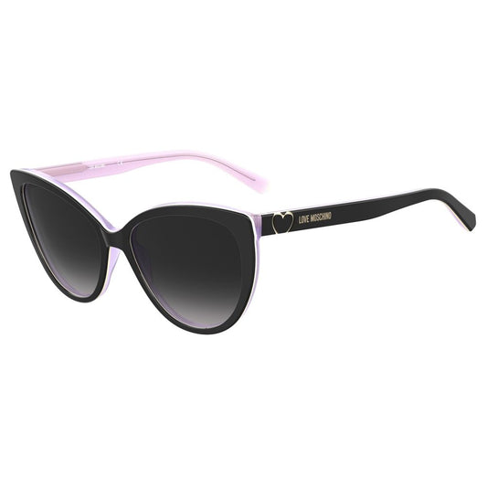 Love Moschino Schwarze Acetat-Sonnenbrille