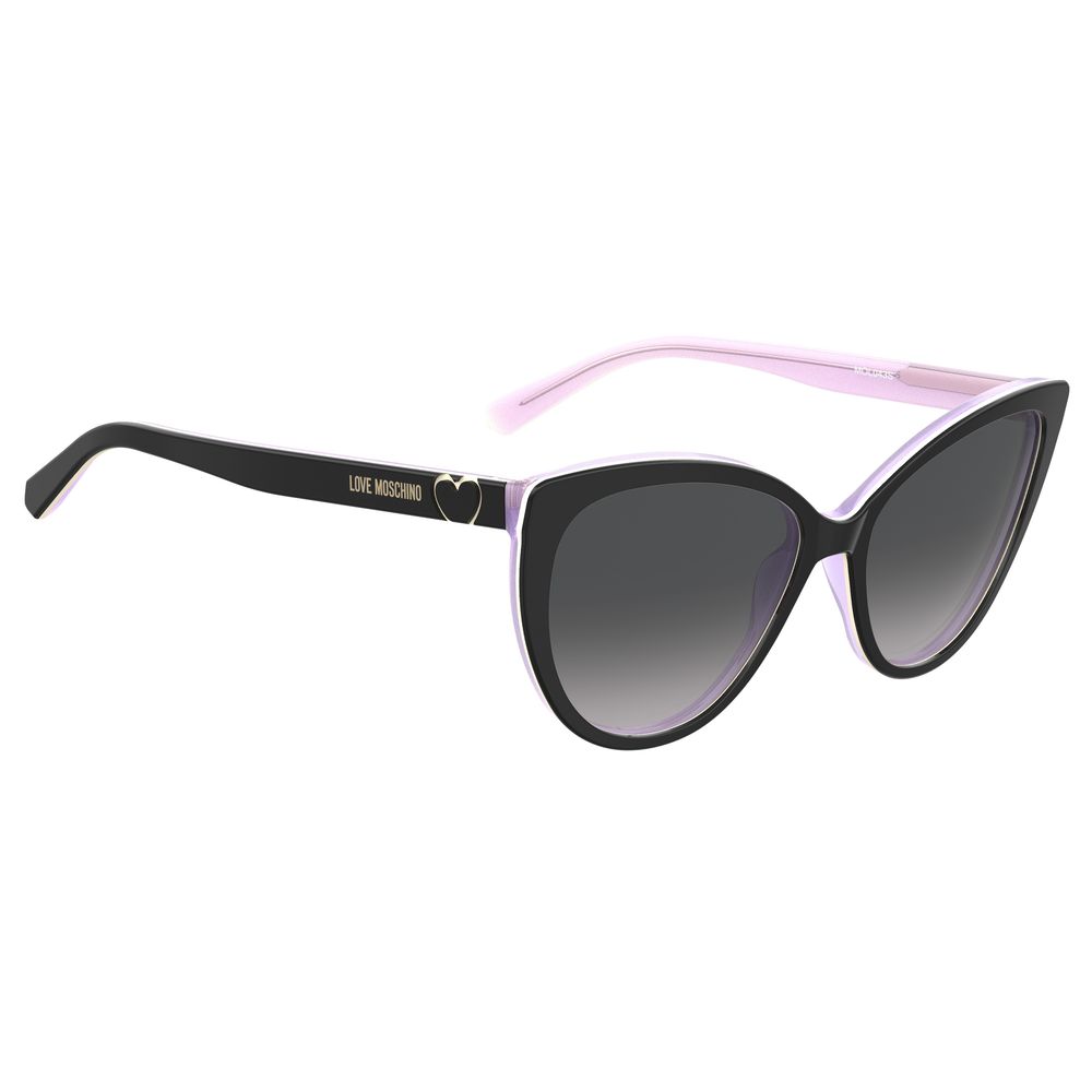 Love Moschino Schwarze Acetat-Sonnenbrille