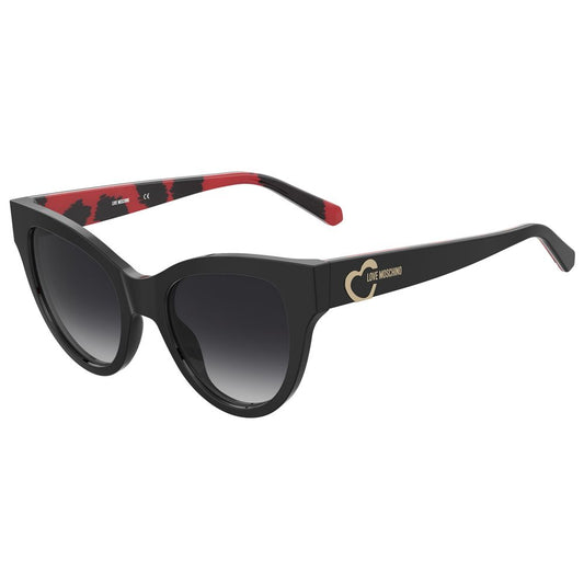 Love Moschino Schwarze Acetat-Sonnenbrille