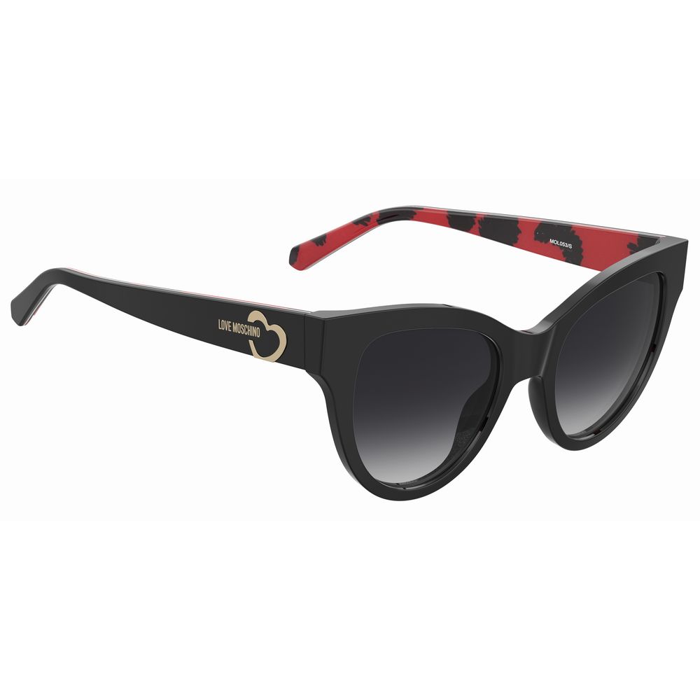 Love Moschino Schwarze Acetat-Sonnenbrille