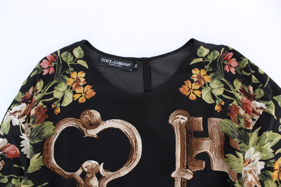 Dolce &amp; Gabbana Elegant silk blouse with medieval print