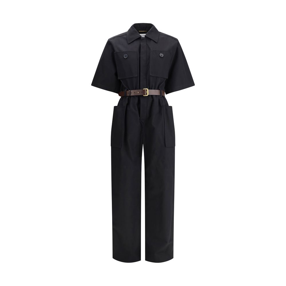 Saint Laurent Kurzärmeliger Jumpsuit