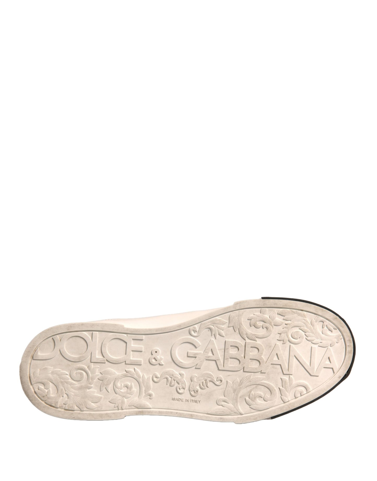 Dolce & Gabbana Weiß Leder Logo Portofino Turnschuhe Schuhe