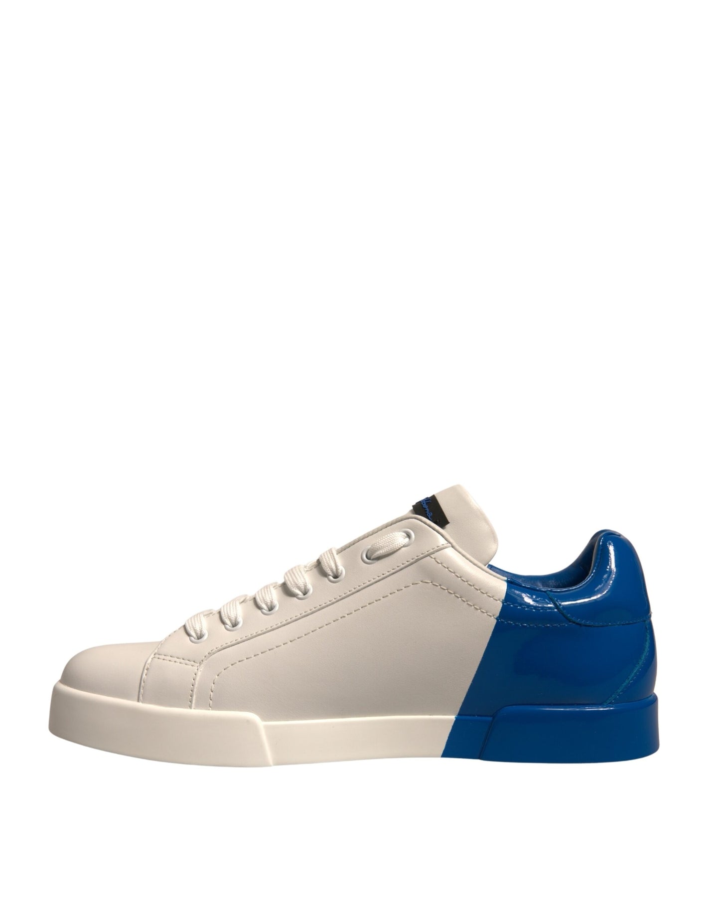 Dolce & Gabbana Weiß Blau Logo Portofino Turnschuhe Schuhe