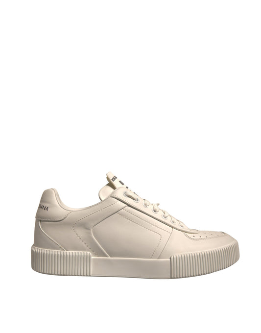 Dolce & Gabbana Weiß Miami Leder Low Top Turnschuhe Schuhe