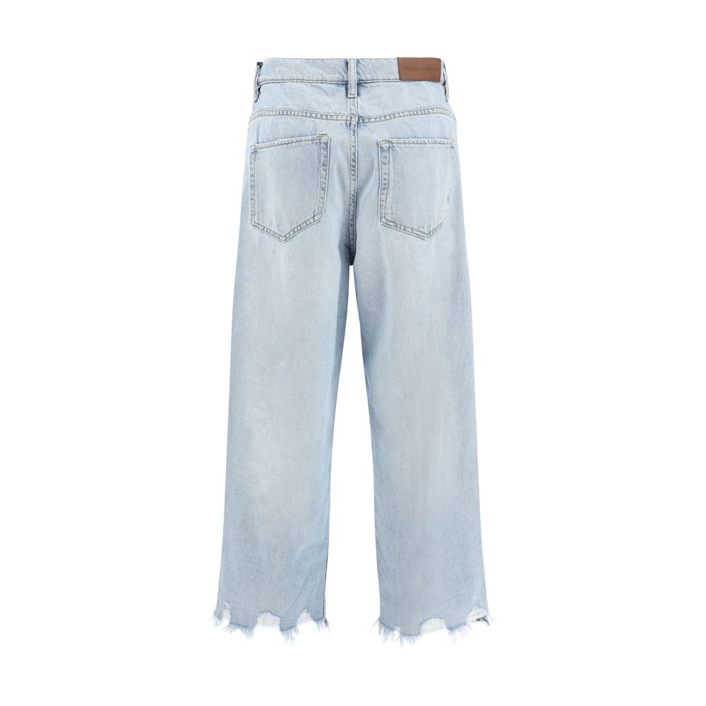 PINKO Jeans mit geripptem Saum