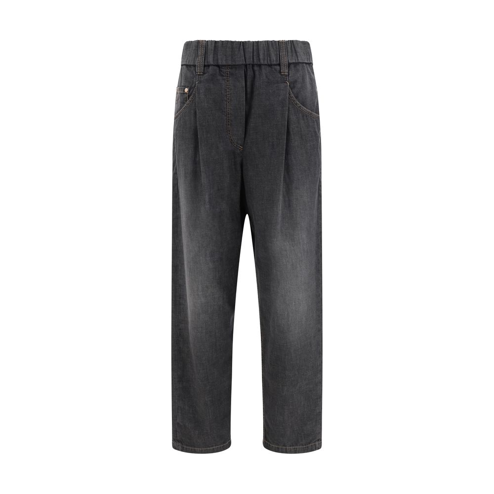 Brunello Cucinelli Jeans mit Gummizug im Bund