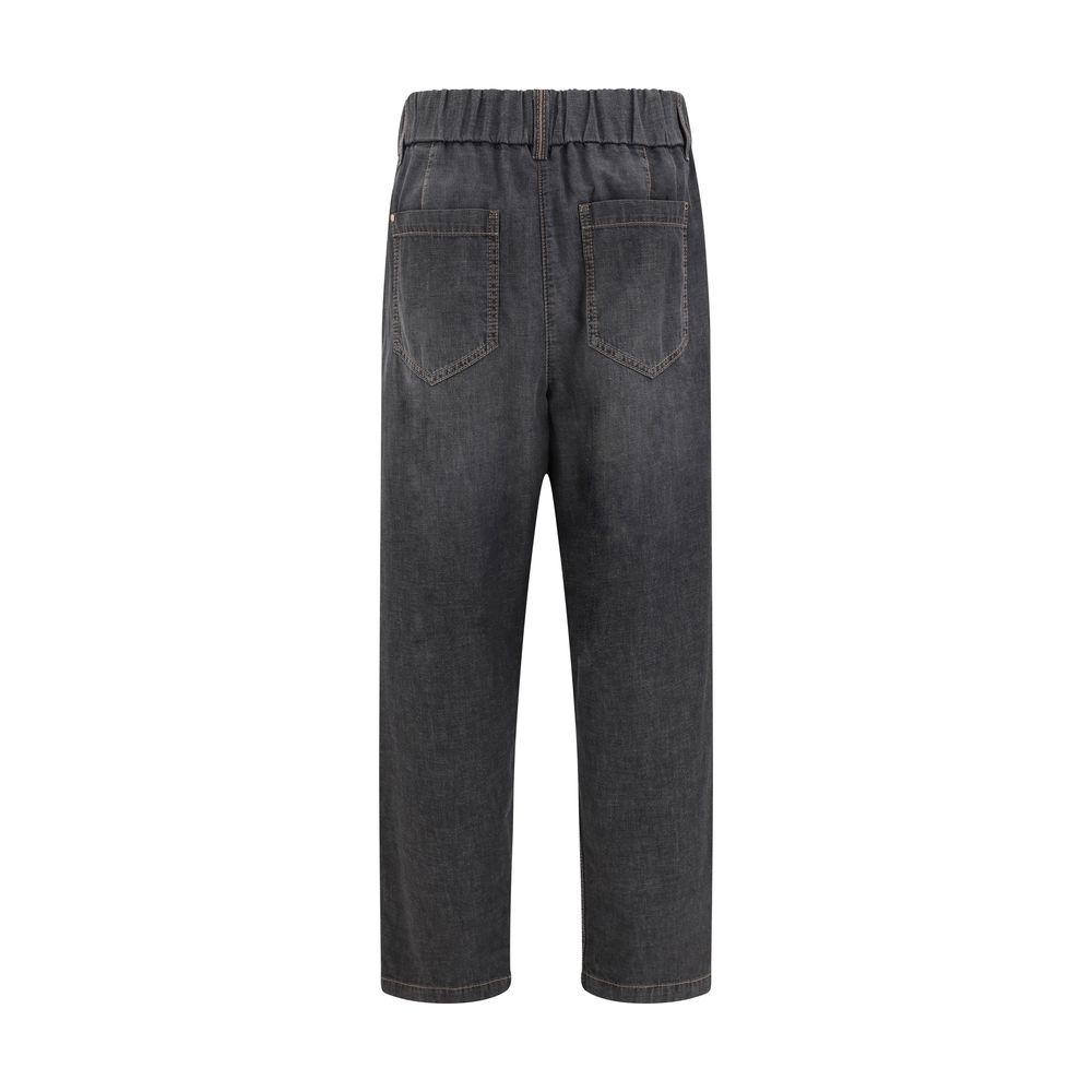 Brunello Cucinelli Jeans mit Gummizug im Bund