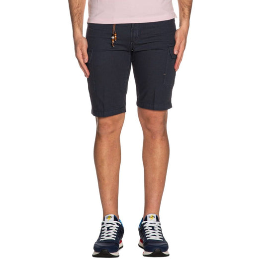 Yes Zee Blaue Baumwolle Herren Bermuda Short