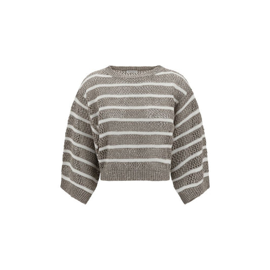 Brunello Cucinelli Pullover aus perforiertem Strick