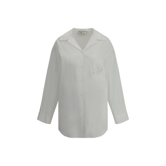 Blumarine Shirt mit gesträhntem Logo