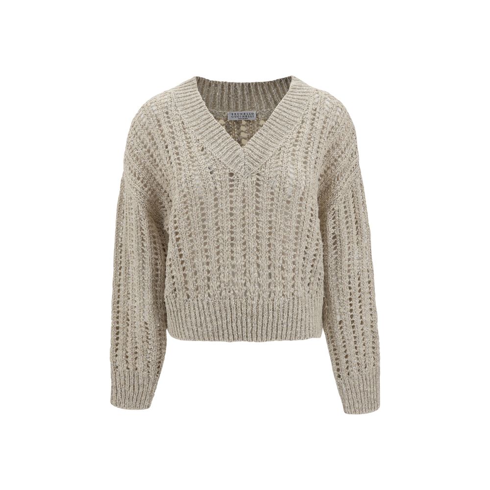 Brunello Cucinelli Pullover aus Netzstrick