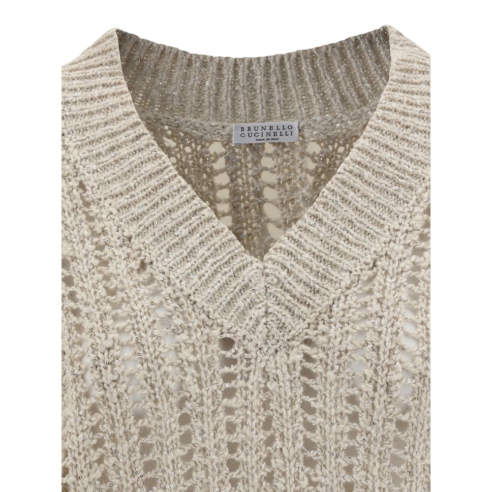 Brunello Cucinelli Pullover aus Netzstrick