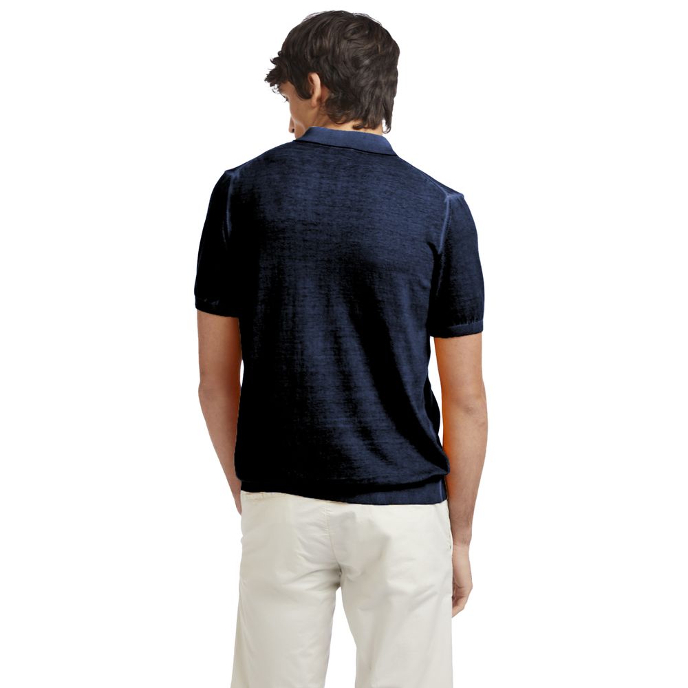 AT.P.CO Blaues Baumwoll-Poloshirt