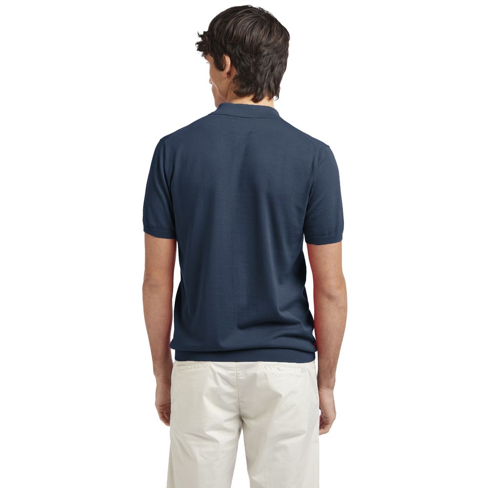 AT.P.CO Blaues Baumwoll-Poloshirt