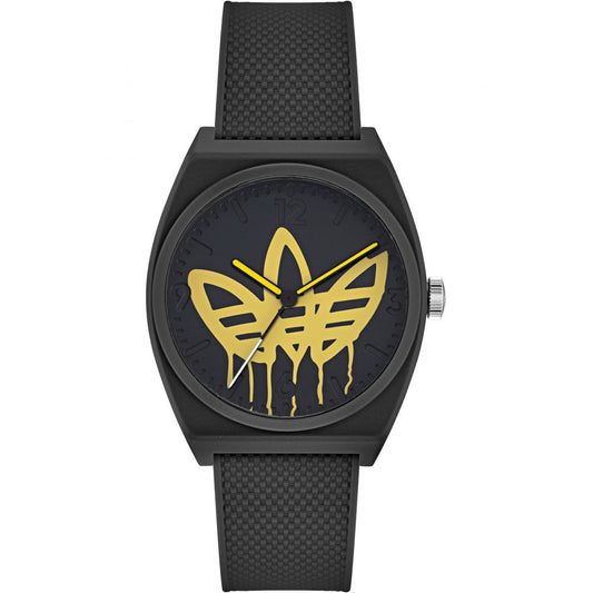 Adidas Schwarze Silikon-Uhr