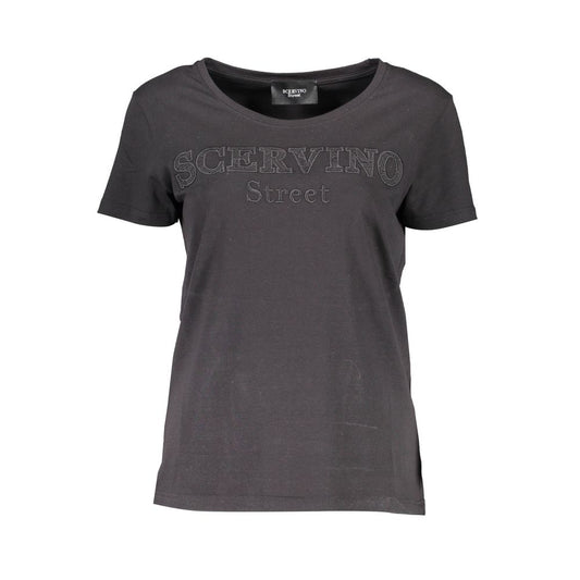 Scervino Street Schwarzes Baumwoll-Top für Frauen