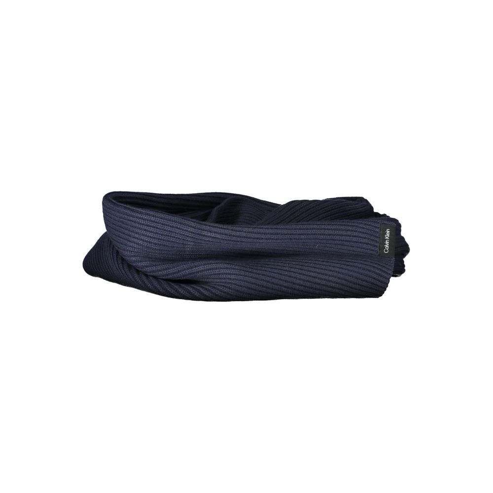 Calvin Klein Elegantes blaues Baumwoll-Kaschmir-Tuch