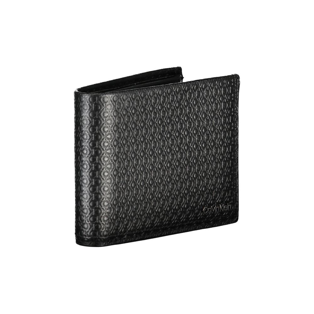 Calvin Klein Elegantes schwarzes Leder Portemonnaie mit RFID-Block