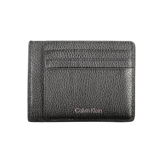 Calvin Klein Schwarzes Leder Portemonnaie