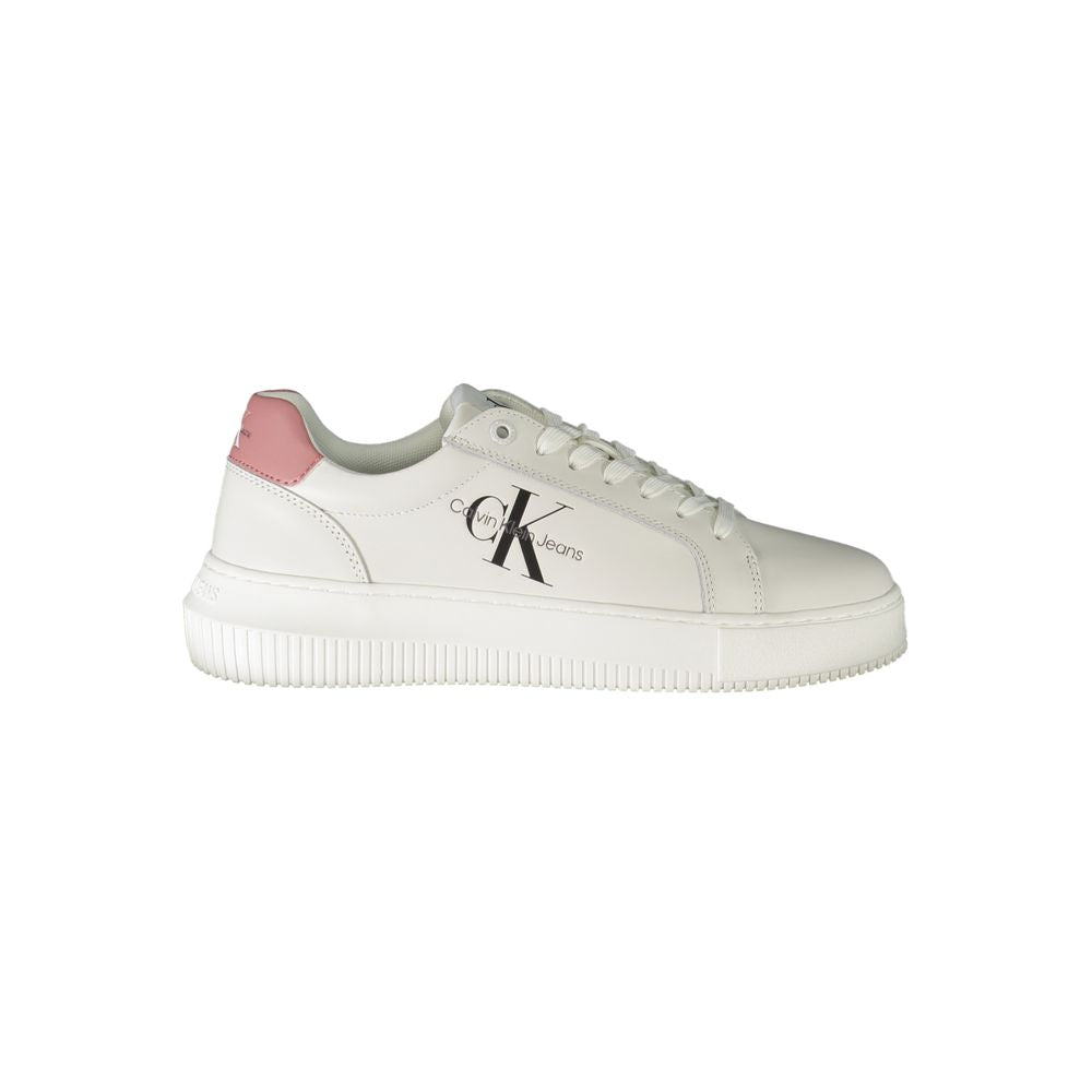 Calvin Klein Sneaker aus weißem Polyester