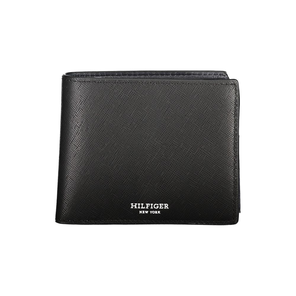 Tommy Hilfiger Schwarzes Leder Portemonnaie