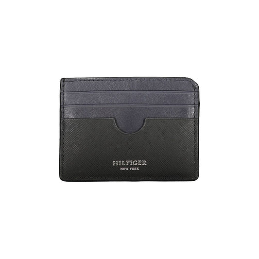 Tommy Hilfiger Schwarzes Leder Portemonnaie