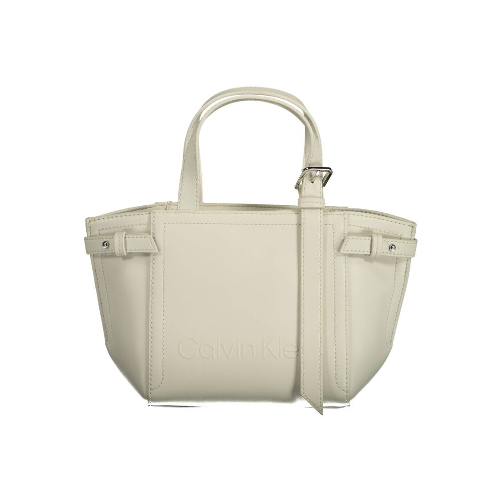 Calvin Klein Weiße Polyester Frauen Handtasche