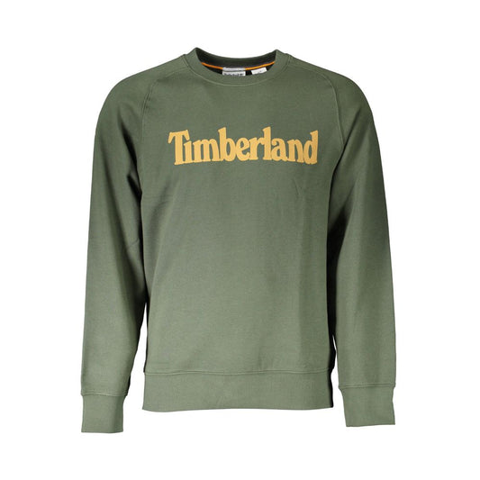 Timberland Grüner Rundhals-Pullover aus Baumwollmischung