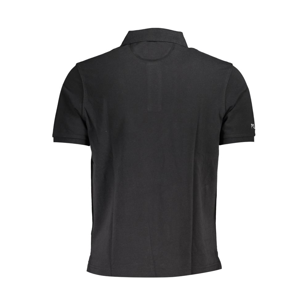 La Martina Schwarzes Baumwoll-Poloshirt für Männer