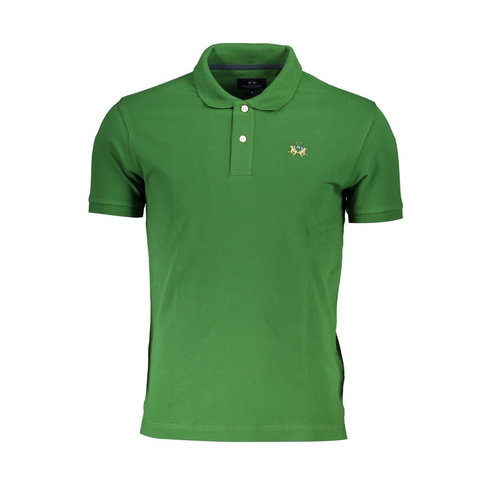 La Martina Elegantes grünes Slim Fit Polo mit kontrastierendem Detail