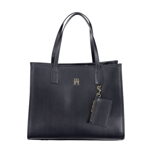 Tommy Hilfiger Blaue Polyethylen-Handtasche