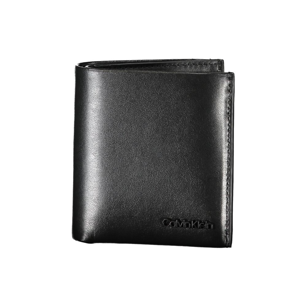 Calvin Klein Elegantes schwarzes Leder-RFID-Portemonnaie