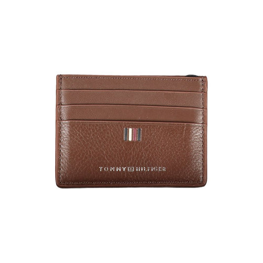 Tommy Hilfiger Elegantes Leder-Kartenetui mit kontrastierenden Details