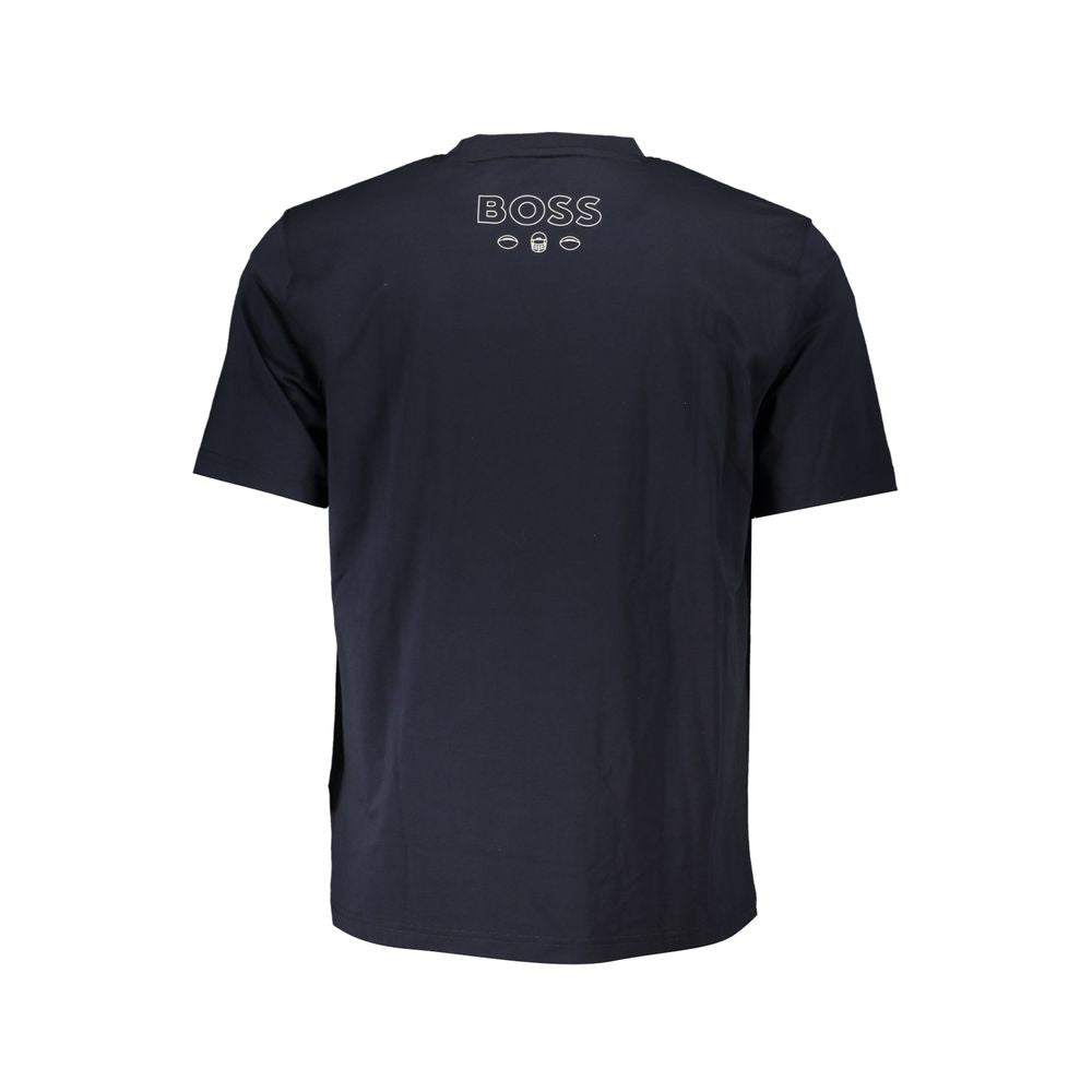 Hugo Boss Blau Baumwolle Männer T-Shirt