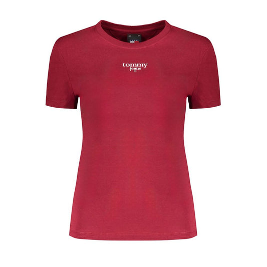 Tommy Hilfiger Rote Baumwoll-Oberteile & T-Shirt