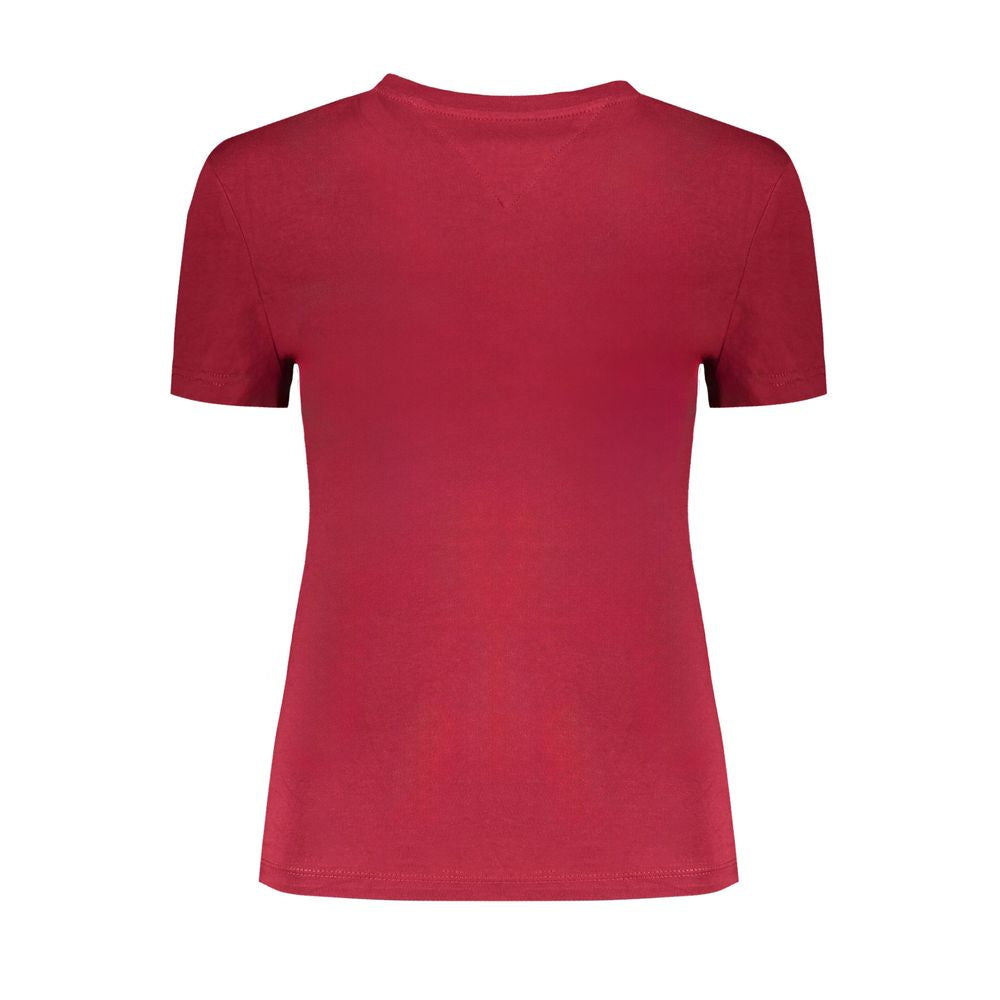 Tommy Hilfiger Rote Baumwoll-Oberteile & T-Shirt