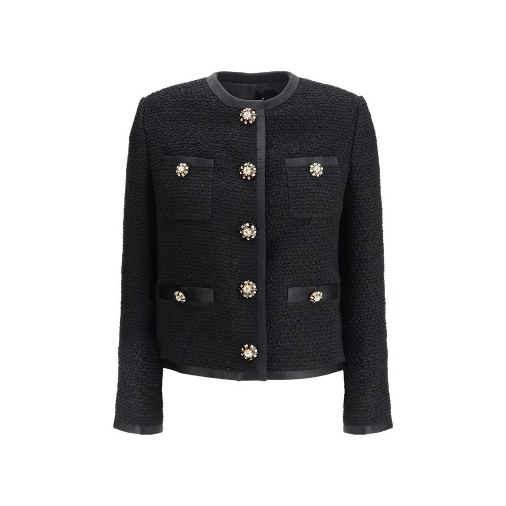 Dolce & Gabbana Kurze Jacke aus Tweed-Bouclé