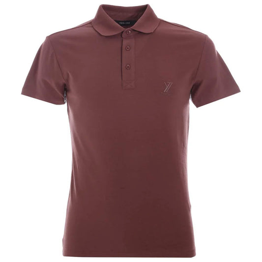 Yes Zee Braunes Baumwoll-Poloshirt