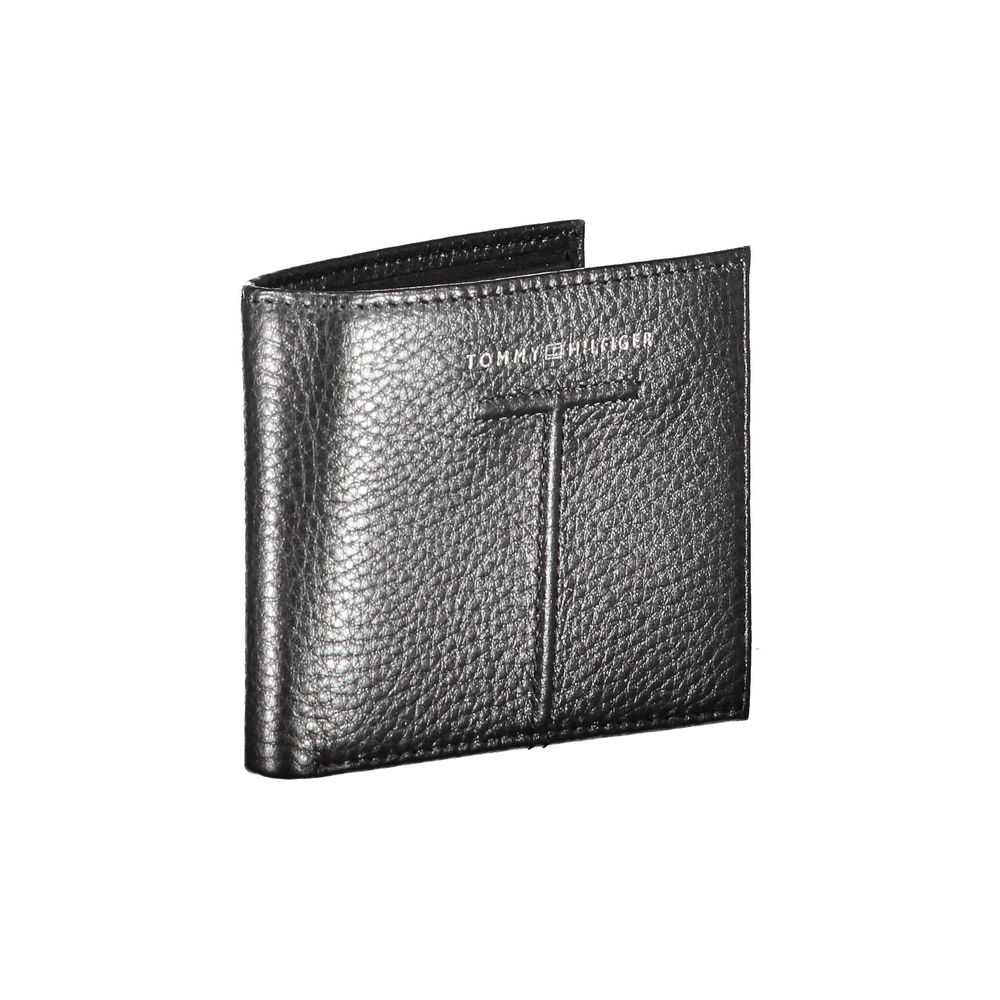 Tommy Hilfiger Schwarzes Leder Herren Portemonnaie