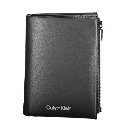 Calvin Klein Schwarzes Leder Herren Portemonnaie