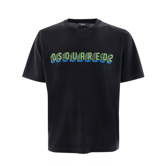 Dsquared² Schwarzes T-Shirt aus Baumwolle