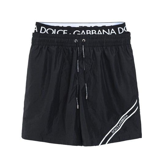 Dolce & Gabbana Schwarze Polyester-Badebekleidung