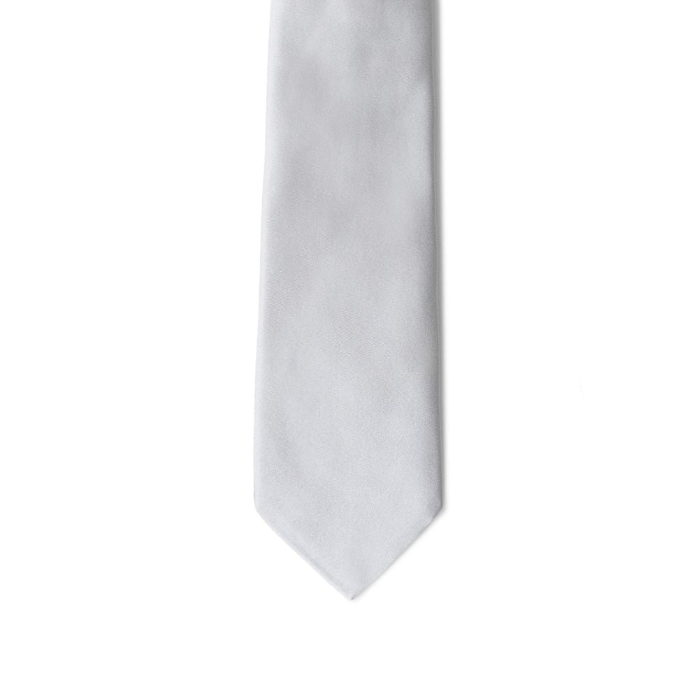 Giorgio Armani Silver Silk Tie