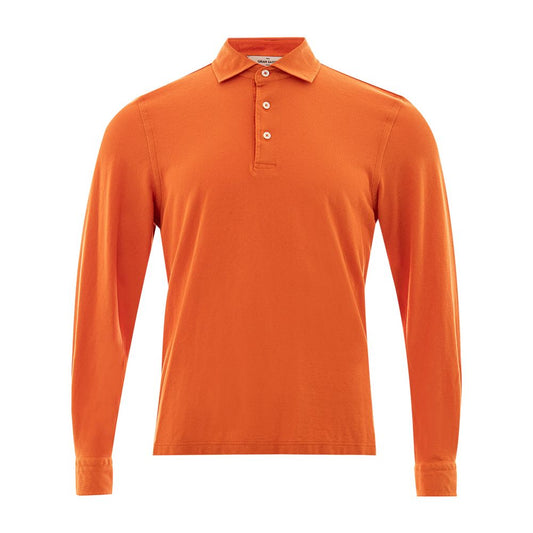 Gran Sasso Elegant Orange Cotton Polo miehille