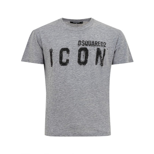 Dsquared² Elegantes graues Baumwoll-T-Shirt für stilvolle Männer