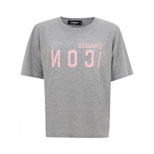 Dsquared² Elegant grey cotton top for women