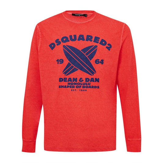 Dsquared² punainen puuvillainen T-paita