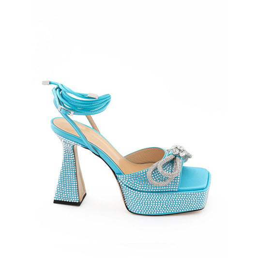 MACH &amp; MACH Light Blue Leather Platforms &amp; Wedges